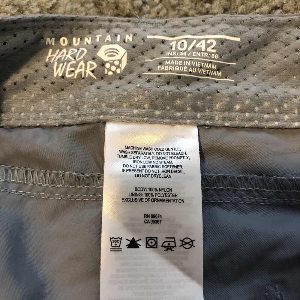 Mountain Hardwear gray nylon‎ hiking pants 10 - Picture 5 of 8